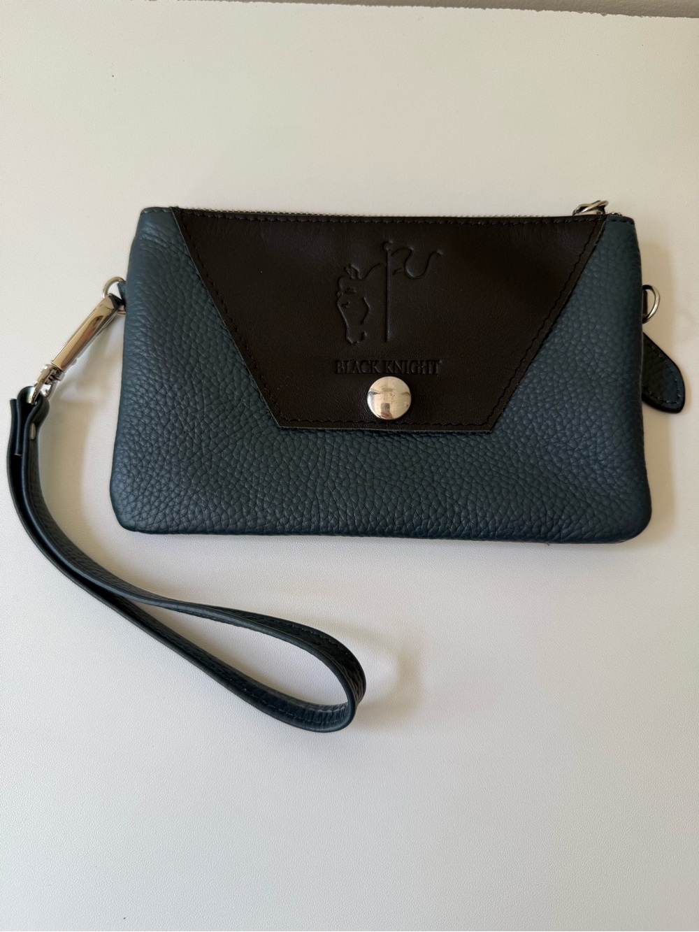 Black & Dark Gray Wristlet Clutch by